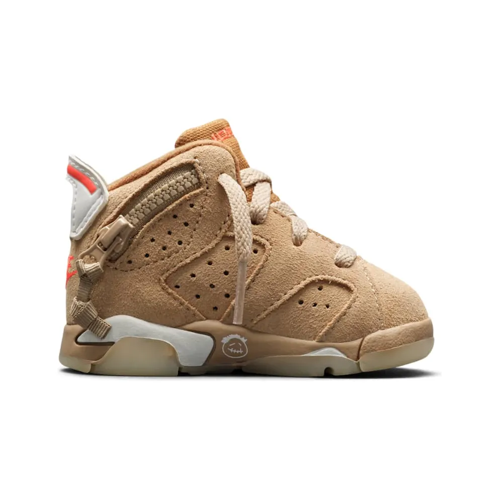 Air Jordan x Travis Scott 6 Retro British Khaki (TD) (2021) – “British Khaki / Sail / Bright Crimson” (DH0692-200)