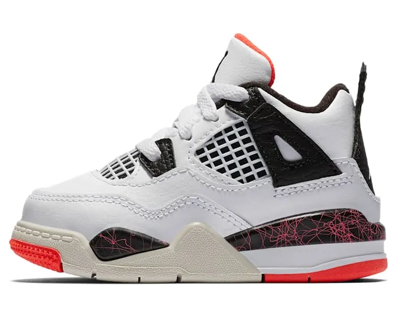 Air Jordan 4 Retro TD Hot Lava “White / Bright Crimson / Black” (BQ7670-116)