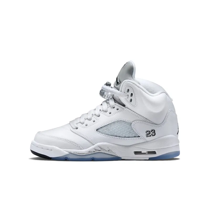 Jordan 5 Retro Metallic White 2015 (GS) White/Black-Metallic Silver (440888-130)
