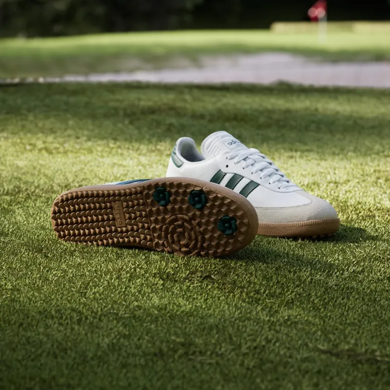 adidas Samba Spikeless Golf Cloud White Collegiate Green Gum (JH6151)