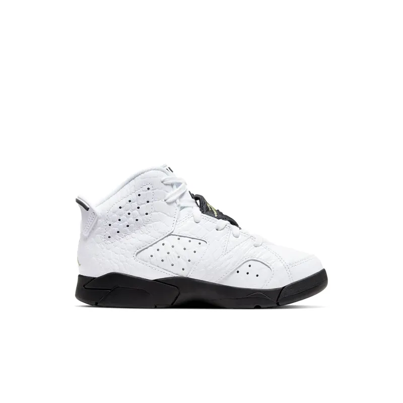 Jordan 6 Retro Alligator (PS) Neutral Grey/Black-White (384666-110)