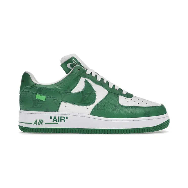 Louis Vuitton Nike Air Force 1 Low By Virgil Abloh White Green (1A9VAU)
