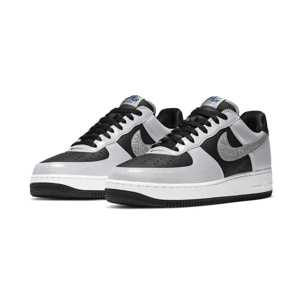 Nike Air Force 1 Low Silver Snake (2021) Black/Silver-Black (DJ6033-001)