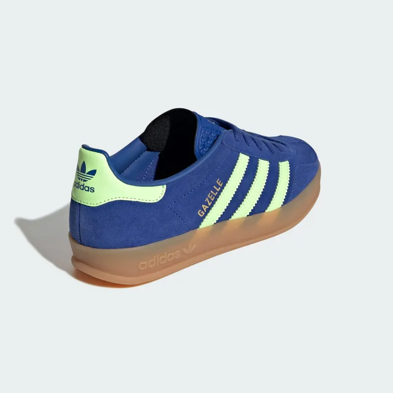 Adidas GAZELLE INDOOR Shoes Royal Blue / Green Spark / Gold Metallic (KI7176)