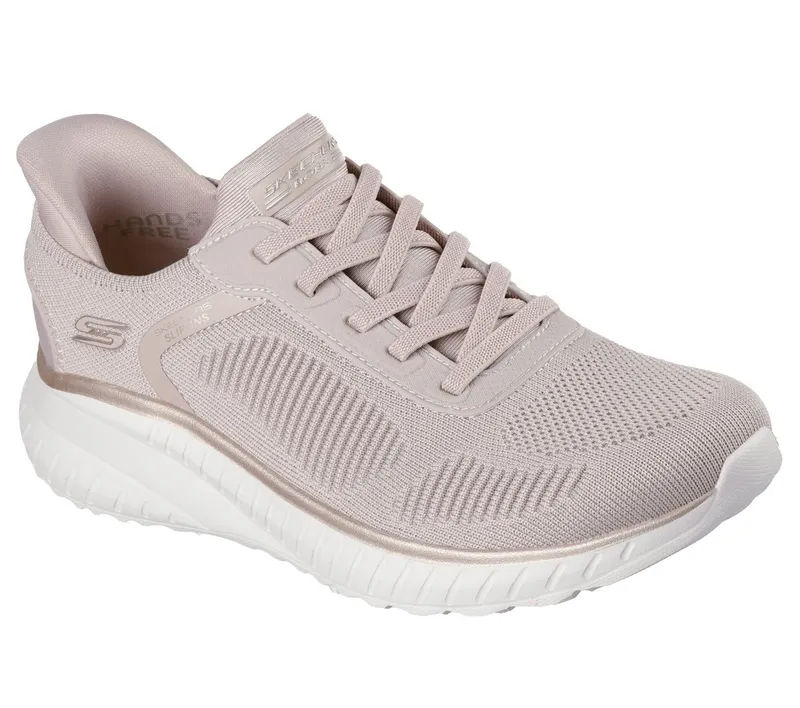Skechers Slip-ins: BOBS Sport Squad Chaos Sneaker Natuurlijk/Gold