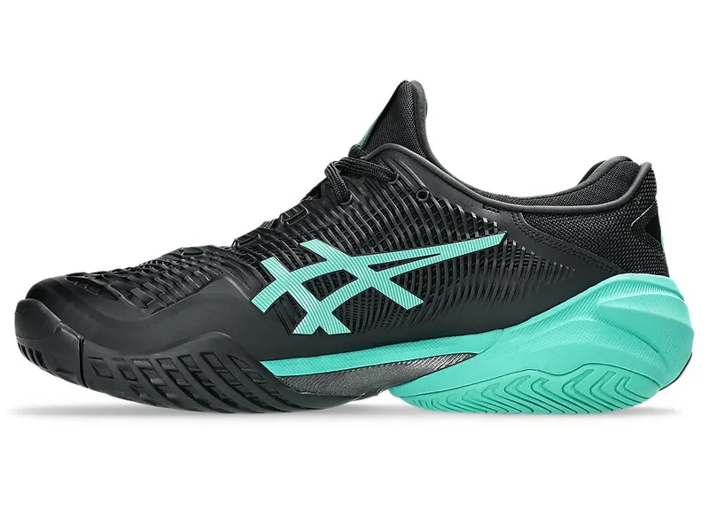 ASICS COURT FF 3 “Black / Aurora Green” (1041A370-002)