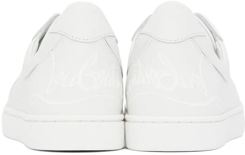 Christian Louboutin White Elo Loubi Flat (1220734)