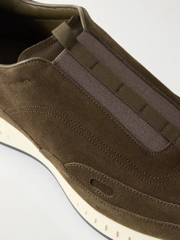 John Lobb Elastic Stream Suede Brown (AAD22JL)