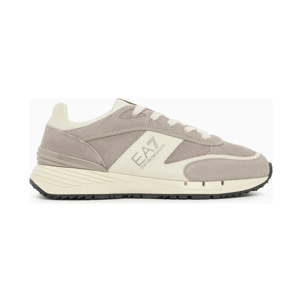 Armani OTG Black and White Velo suede sneakers Beige (7X000861_AF27960_M6482)
