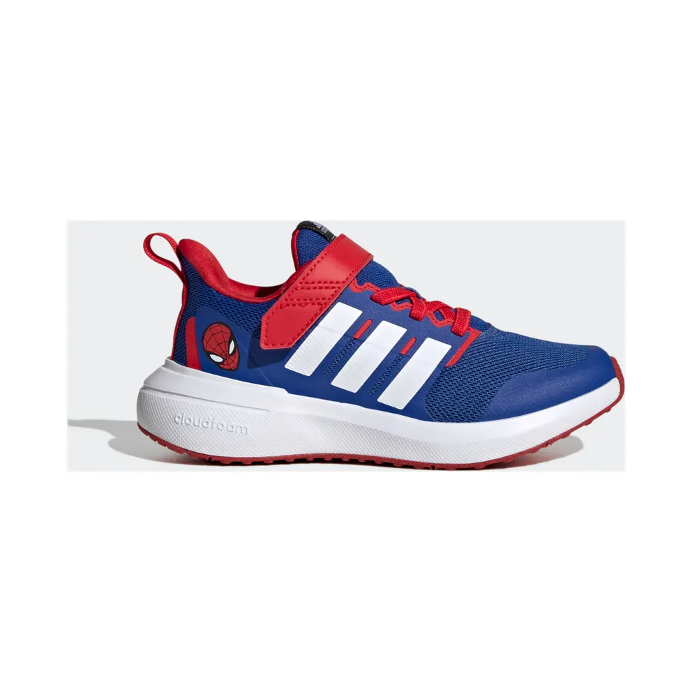 Adidas adidas x Marvel FortaRun Spider-Man 2.0 Cloudfoam Sport Running Elastic Lace Top Strap Royal Blue / Cloud White / Better Scarlet (HP9001)