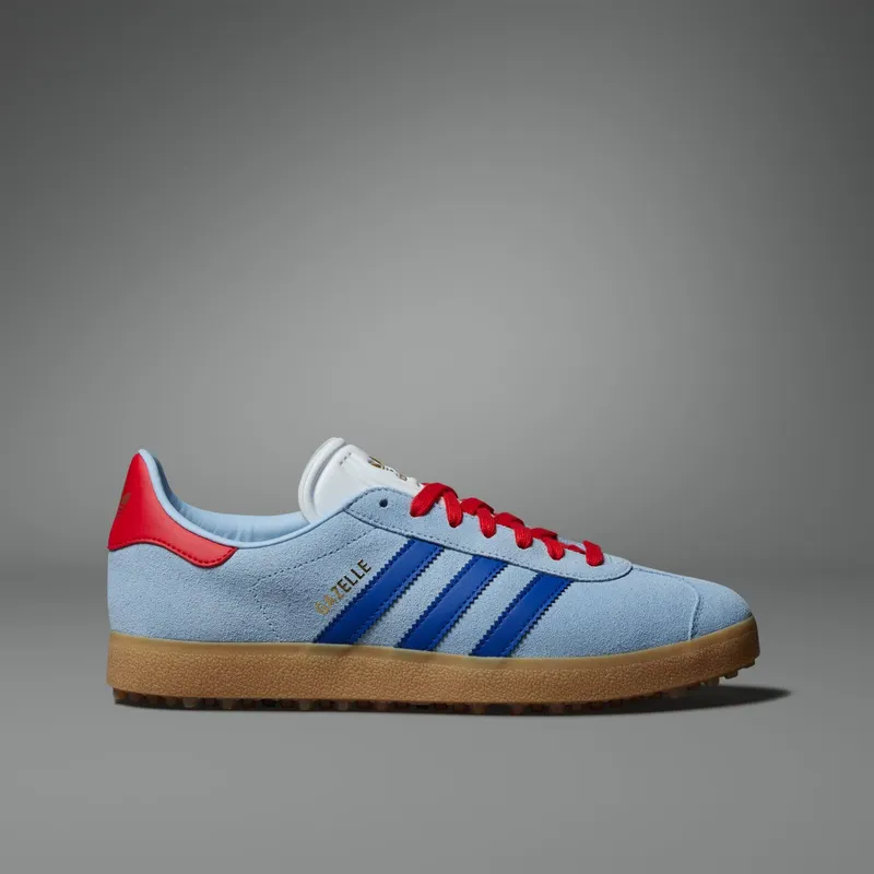 adidas Gazelle Spikeless Golf Clear Sky Royal Better Scarlet (IH8553)