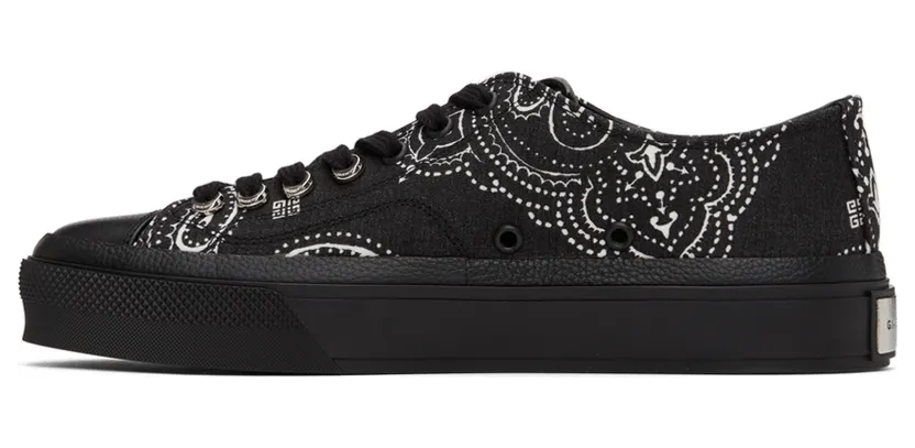 Givenchy Black & White Low City Sneakers (BH0050H0ZE) (3)