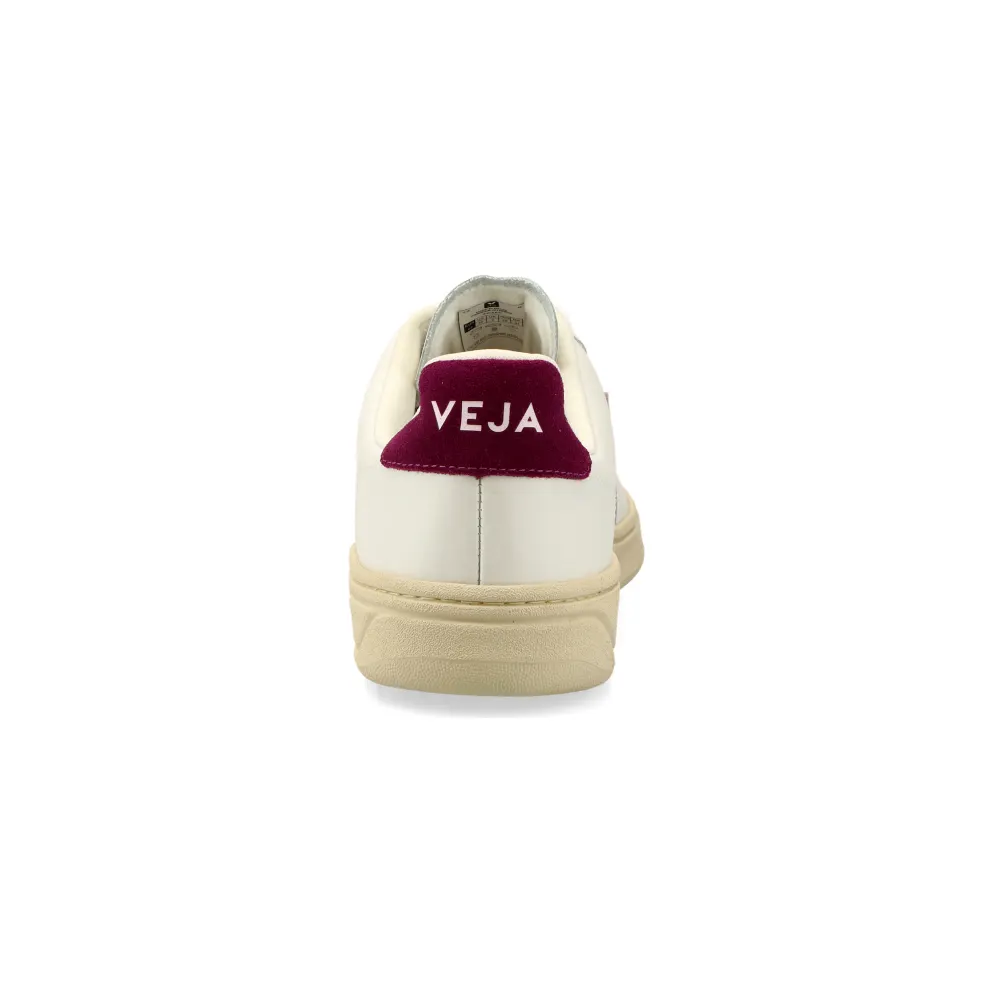VEJA V-12 Leather (extra white / parme magenta) – XD0203301