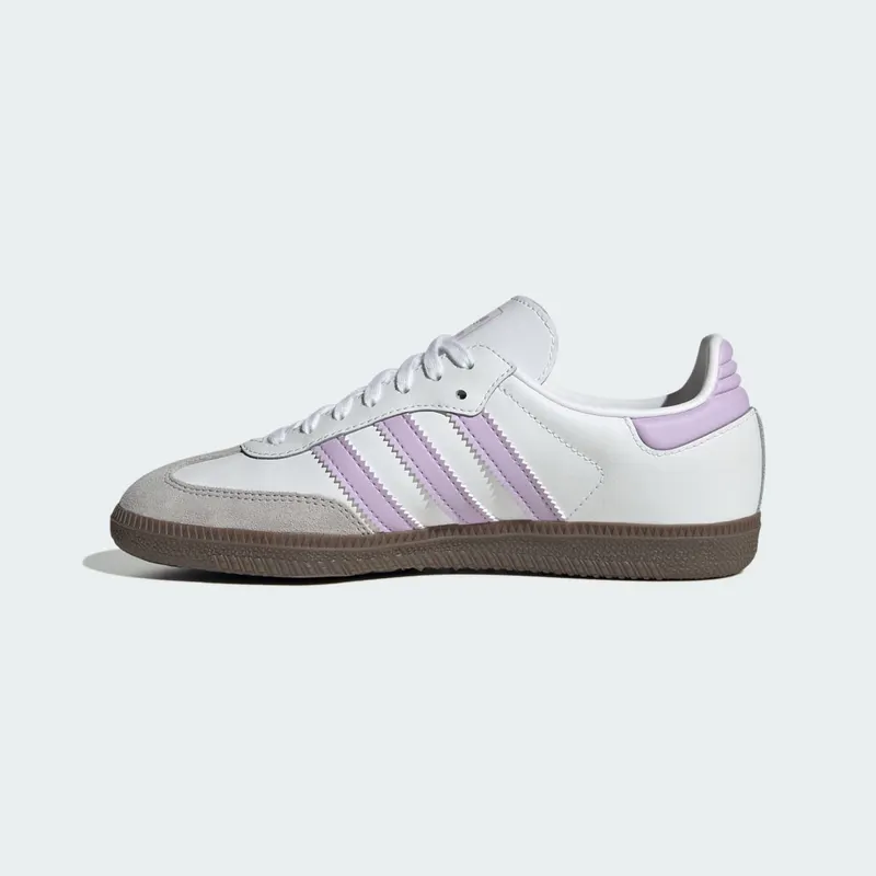 Adidas Samba OG GS “Cloud White / Powder Plum / Gum” (JQ2842)