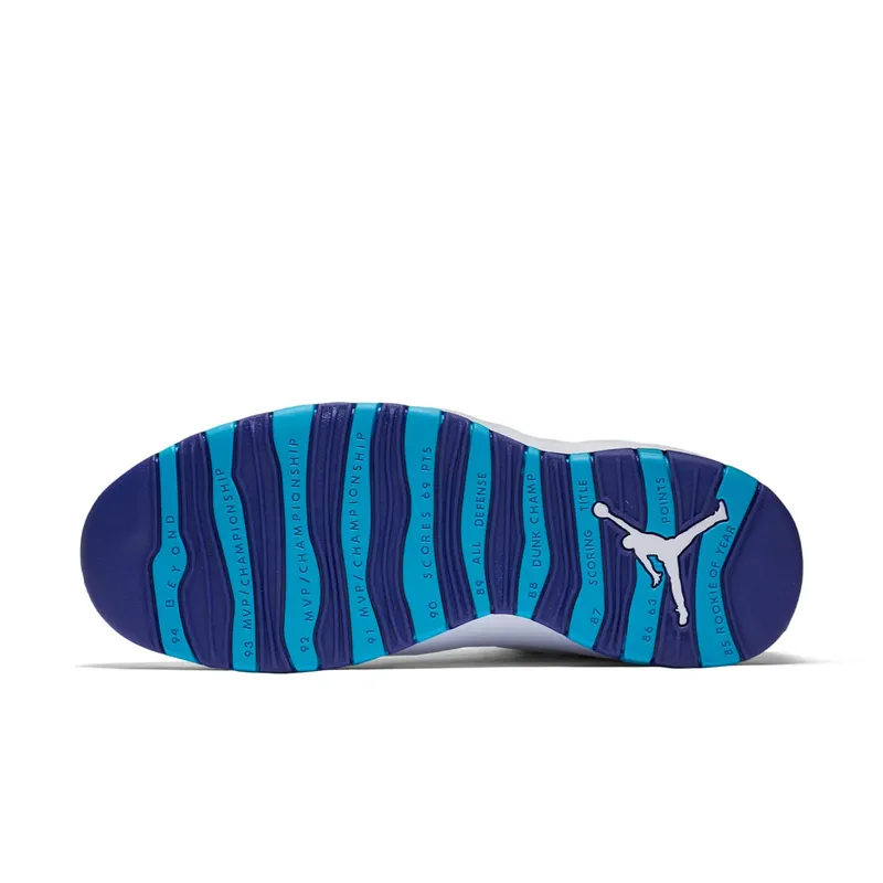 Jordan 10 Retro Charlotte (2016) White/Concord-Blue Lagoon-Black (310805-107)
