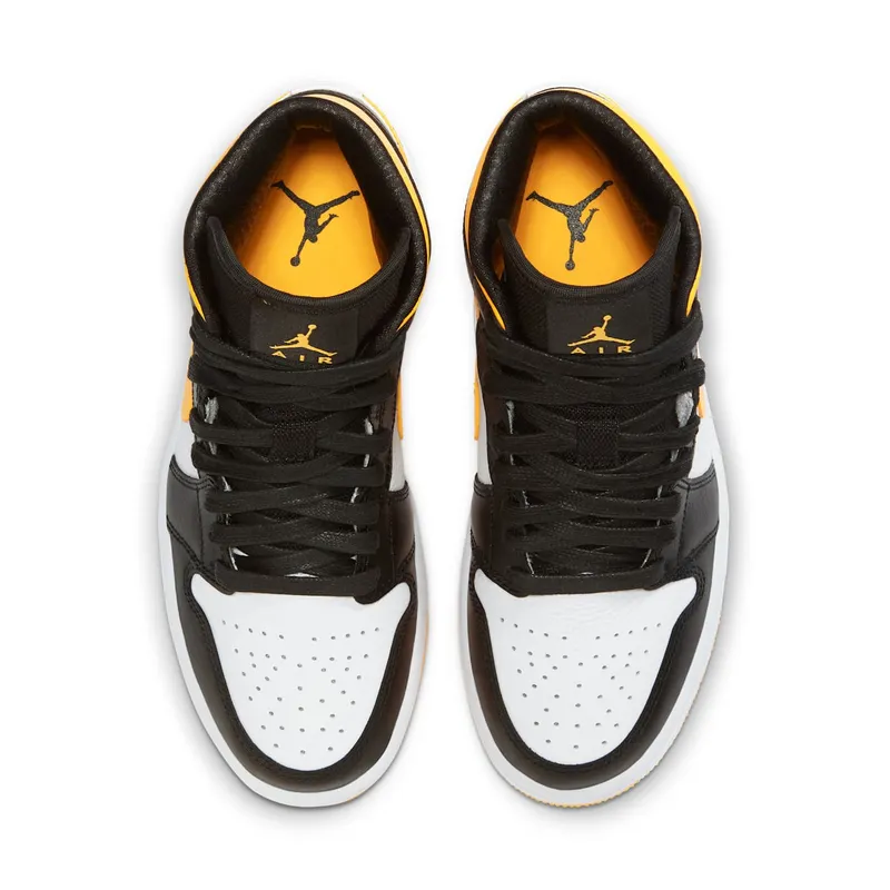 Jordan 1 Mid Laser Orange Black (W) White/Black-Laser Orange (CV5276-107)