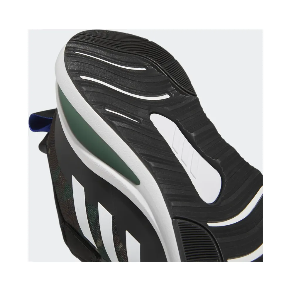 Adidas FortaRun Sport Running Lace and Top Strap Core Black / Cloud White / Green Oxide (GV9473)