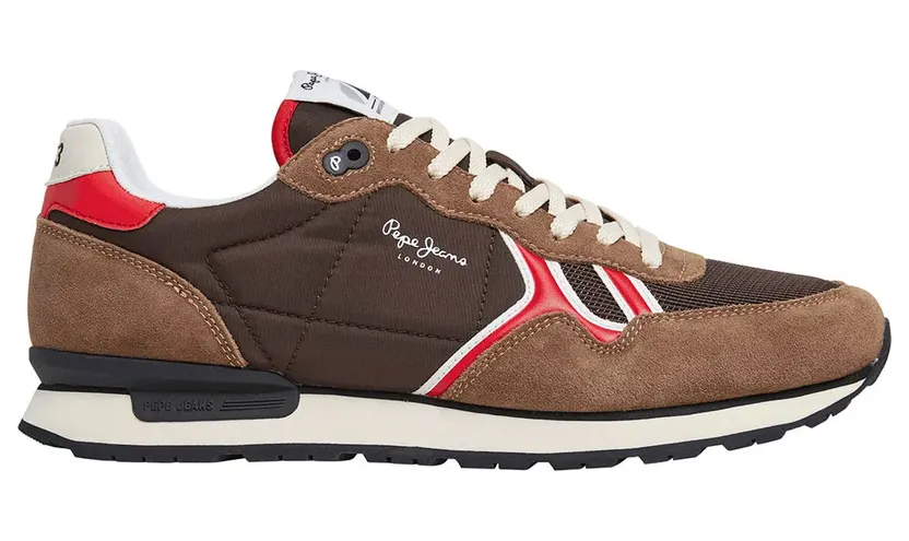 Pepe Jeans PèPè sneaker Bruin / Chocoladebruin / Rood / Wit (PMS40016-865)