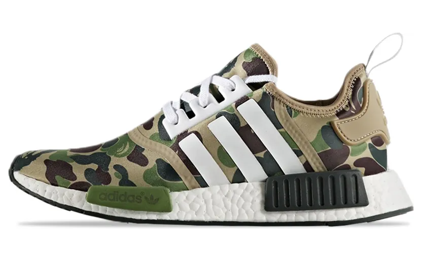 Adidas x Bape NMD R1 Olive Camo (BA7326)