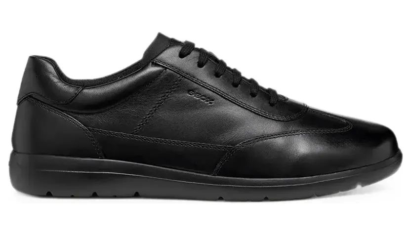 Geox panelled lace-up sneakers – Zwart (U563QA00085C9999)