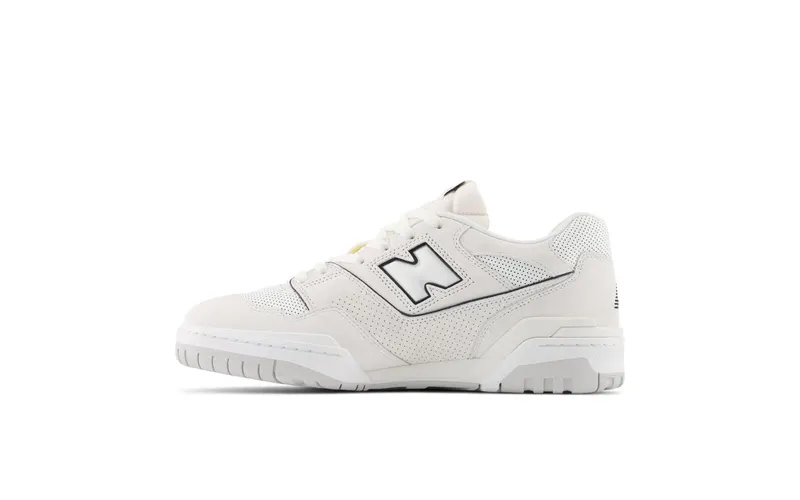 New Balance 550 White Perforated Leather Black (BB550PRB)