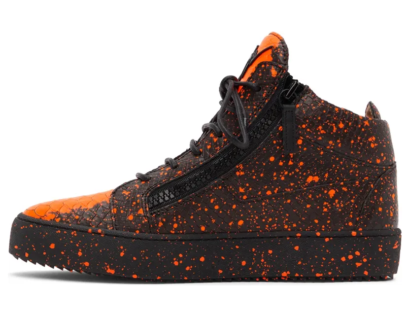 Giuseppe Zanotti Black & Orange Kriss Sneakers (RU20001-92857) (3)