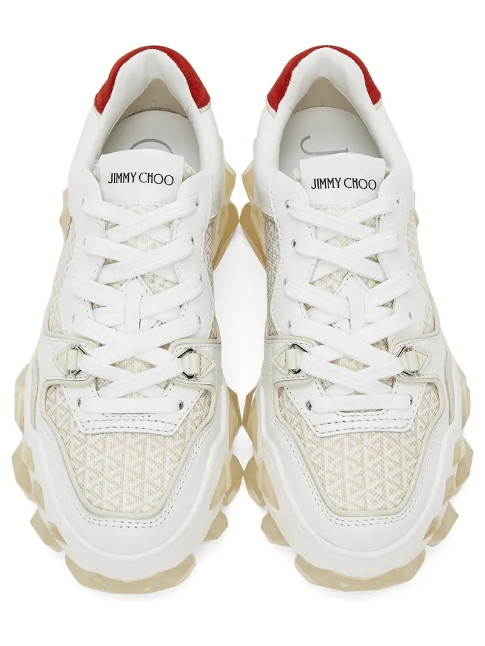 Jimmy Choo White Diamond x Trainer Sneakers (DIAMOND X TRAINER/F FHF) (5)