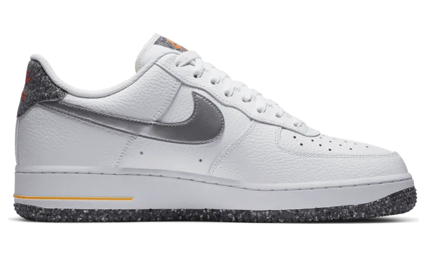 Nike Air Force 1 ’07 LV8 ‘Regrind’ White/Total Orange/Laser Orange/Metallic Silver (DA4676-100)