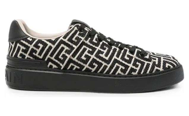 Balmain Monogram Logo-embossed “Black/Neutrals” (HM1VI288 TJCM EDK)