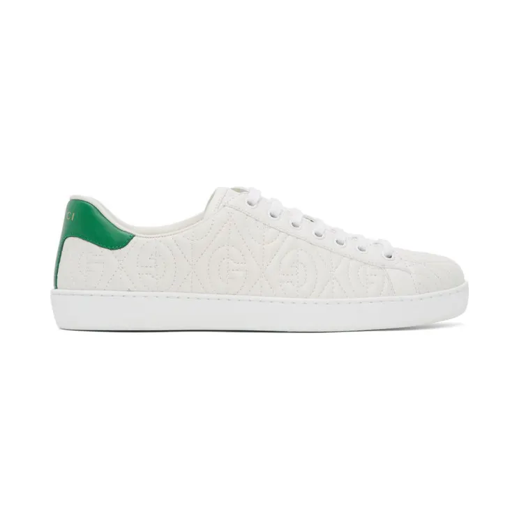 Gucci White G Rhombus New Ace Sneakers (598833 0R0A0)