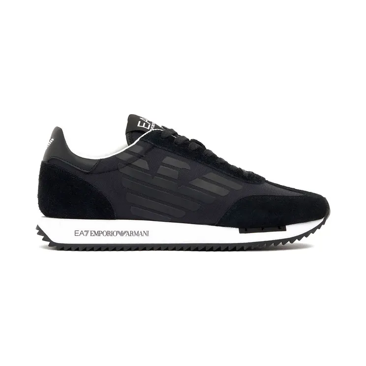 Ea7 Emporio Armani logo-patch panelled sneakers – Beige (7X000870AF28085)
