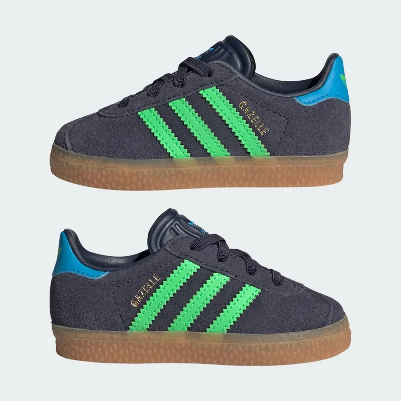 adidas Gazelle Comfort Closure Shadow Navy Screaming Green (IH6476)