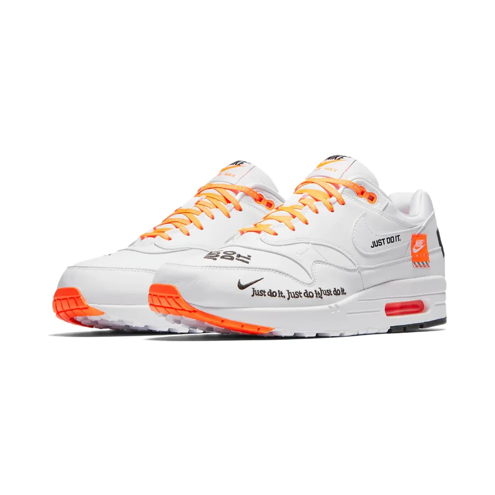 Nike Air Max 1 Just Do It Pack White White/White-Total Orange (AO1021-100)