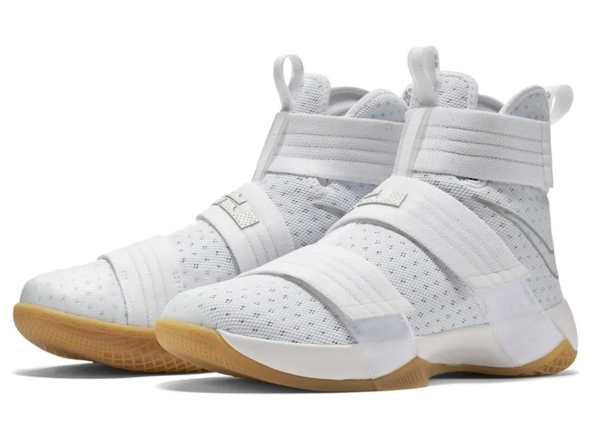 LeBron Soldier 10 White/Metallic Silver-White (844379-101)