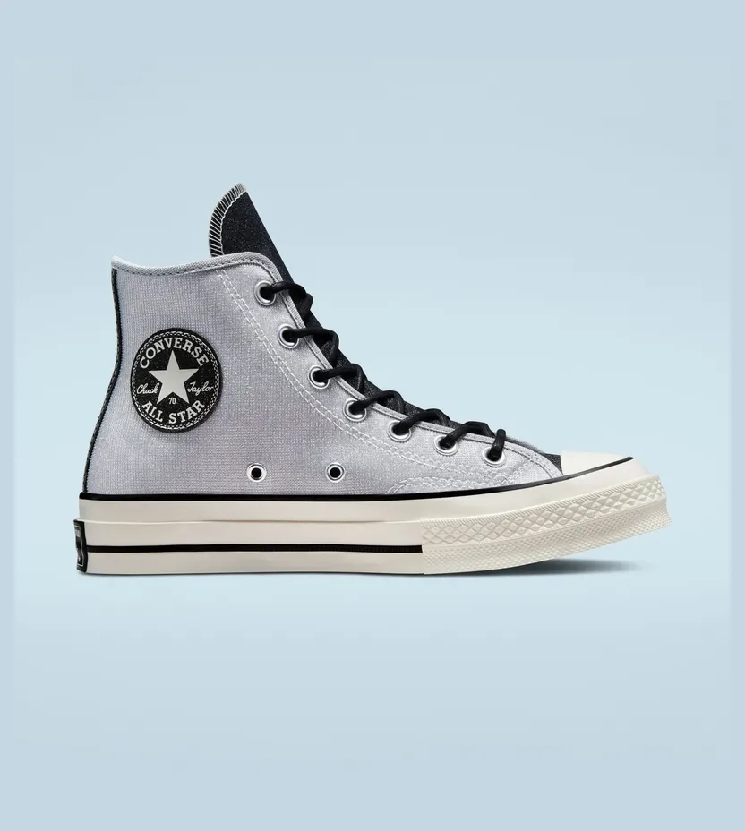 Converse Authentic Glam Chuck 70 Zilver/zwart/egret (572038C)