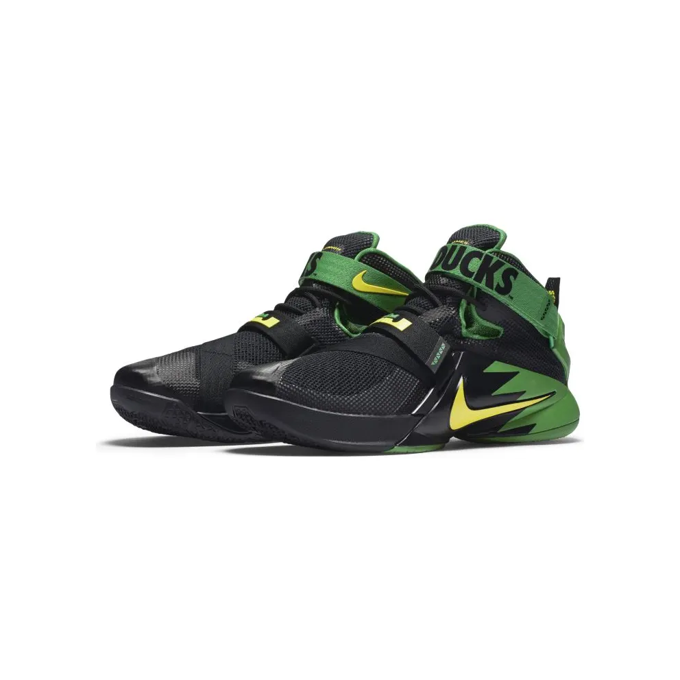 Nike LeBron Zoom Soldier 9 Oregon Black/Yellow Strike-Apple Green (749490-073)
