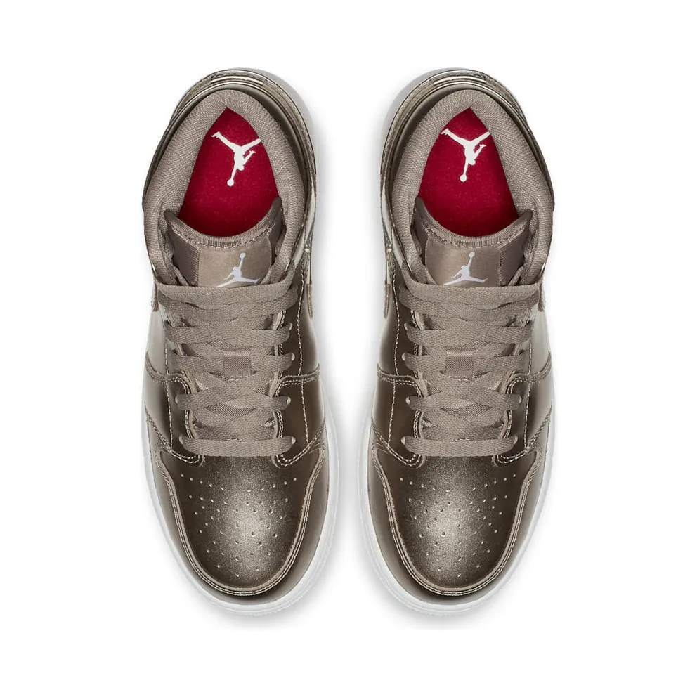 Jordan 1 Mid Sepia Stone (GS) Sepia Stone/White-Noble Red (AV5174-200)