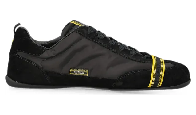 Fendi Wrap Black Suede and Fabric Low-top “Black” (AY0T 7E1968 F08M4)