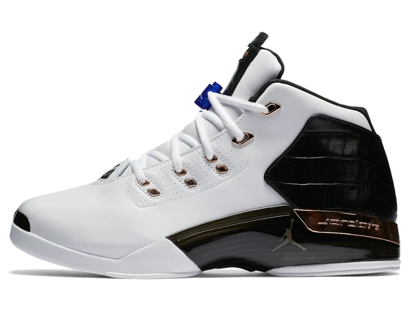 Air Jordan 17 Retro “White / Black / Sport Royal / Metallic Copper Coin” (832816-122)