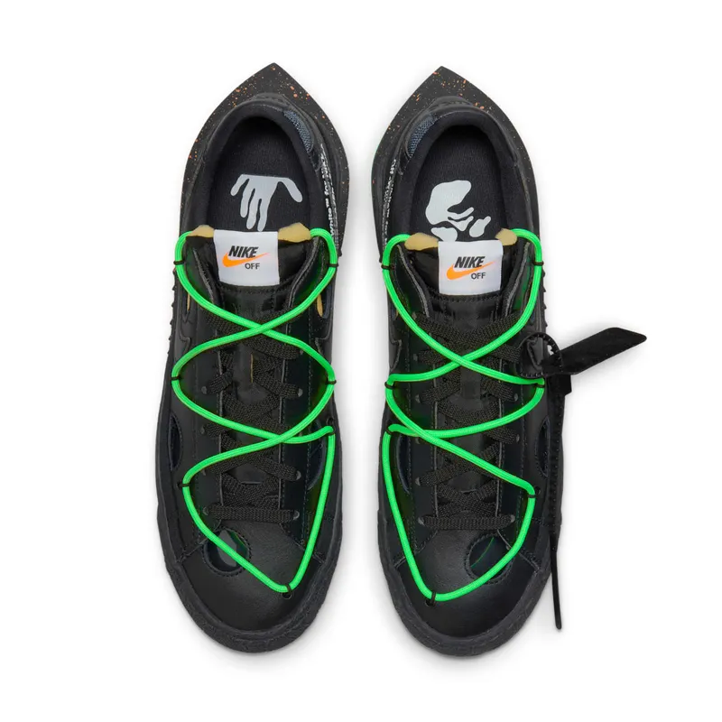 Nike Blazer Low Off-White Black Electro Green (DH7863-001)