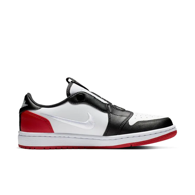 Jordan 1 Retro Low Slip Black Toe (W) White/White-Gym Red-Black (AV3918-102)