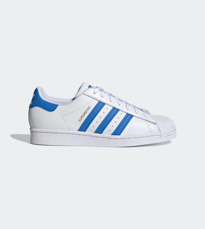 Adidas Superstar ‘White True Blue’ Cloud White/True Blue/Gold Metallic (H68093)