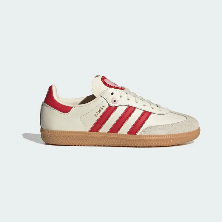Adidas SAMBA OG SNEAKERS Cream White / Better Scarlet / Gum (KI6679)