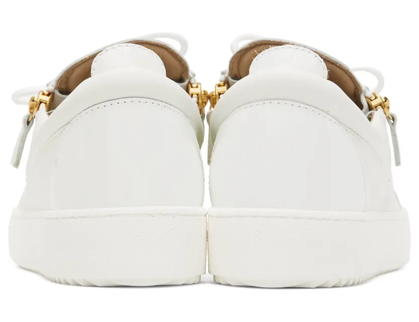 Giuseppe Zanotti White & Gold Frankie Sneakers (RU00010-86439) (2)