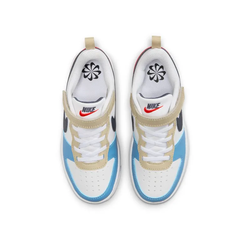 Nike Court Borough Low Recraft White Thunder Blue Light Crimson (DV5457-124)
