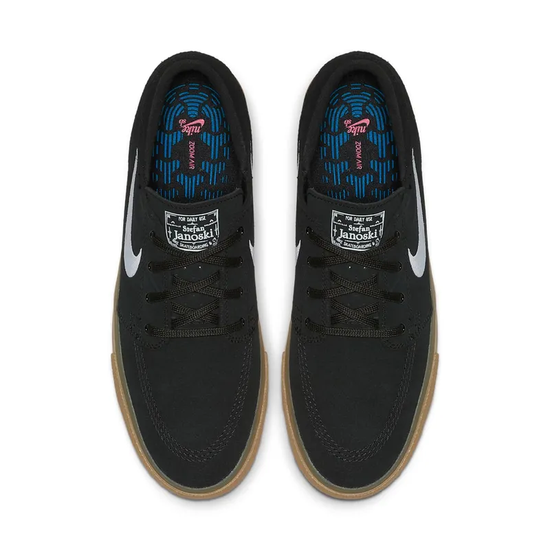 Nike SB Zoom Janoski RM Black White Gum Black/White-Black-Gum Light Brown (AQ7475-003)