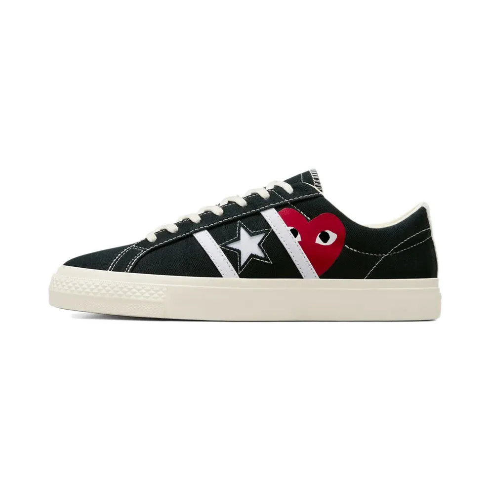 Converse x PLAY Comme des Garçons One Star Academy Pro Black/Egret/Red (A09870C)