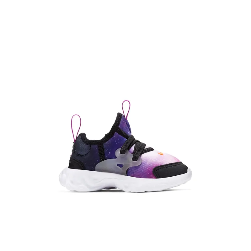 Nike React Presto Galaxy (TD) Black/Court Purple-Blue Fury-Total Orange (CW3076-002)