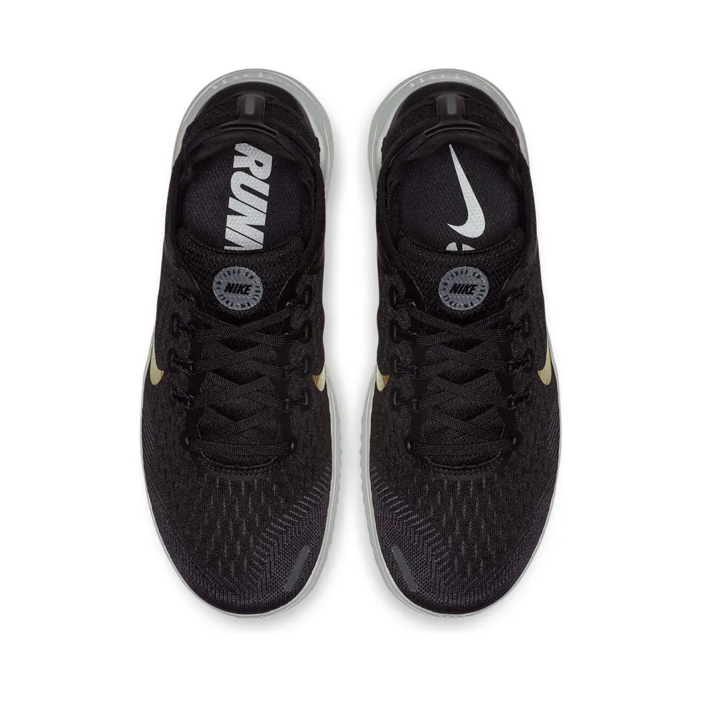 Nike Free RN 2018 Black Metallic Gold Vast Grey (W) Black/Metallic Gold Vast Grey (942837-008)