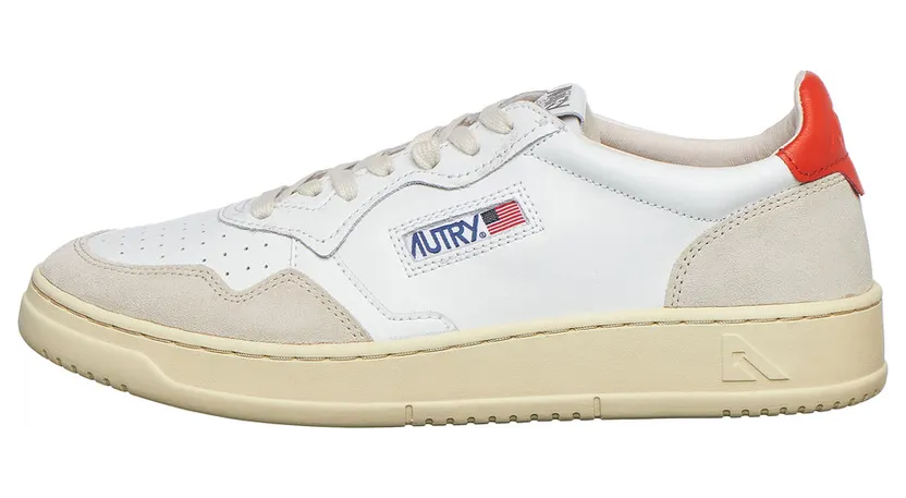 Autry Medalist Low White / Orange (AULMLS45)